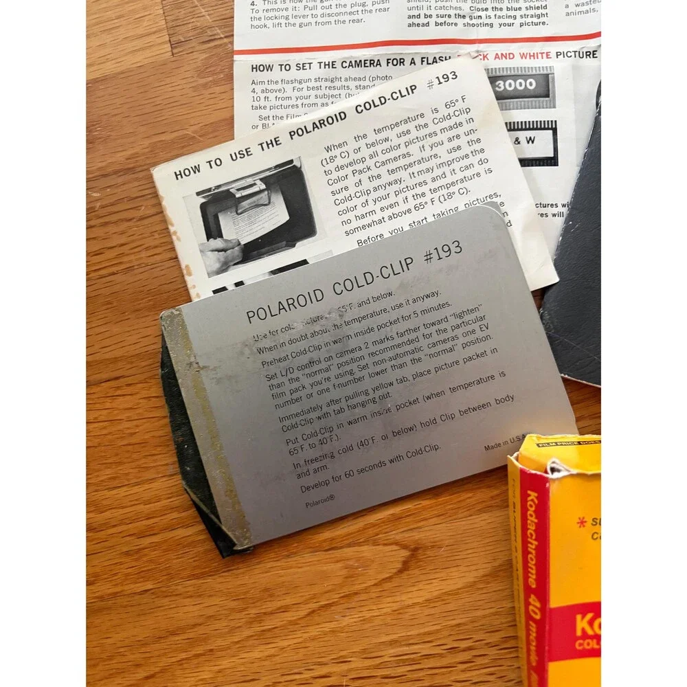 Polaroid Automatic 210 Land Camera Kit | Vintage Instant Camera Decor (Flashgun,